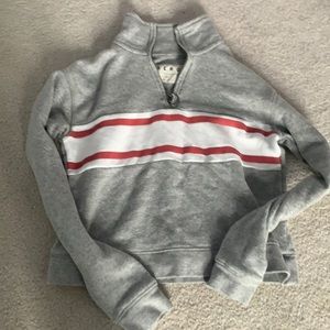 aeropostale striped half zip